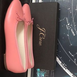 J Crew Leather Ballet Flat size 9 Warm Rose